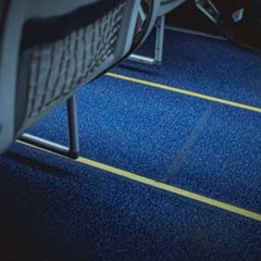 blauer Teppichboden